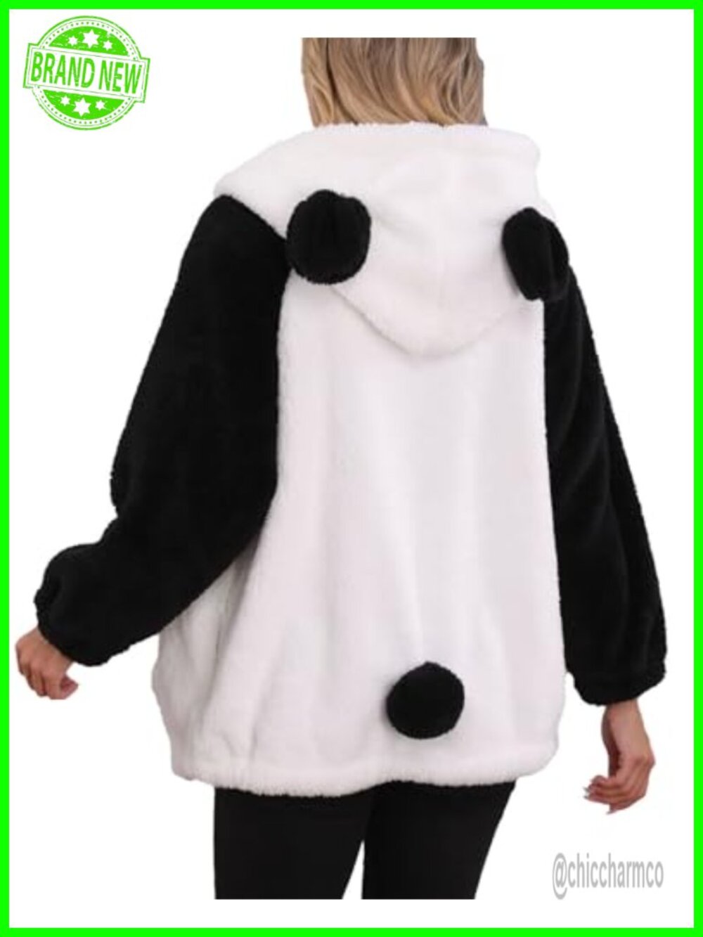 Faux Sherpa Hoodie Oversized Pullover Animal Ears Tail Cosplay